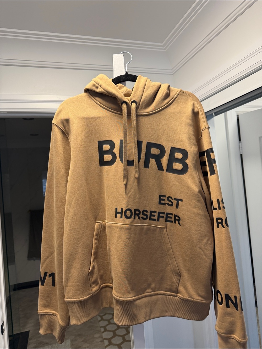 Burberry Camel Logo Hoodie - Camel women Sweater